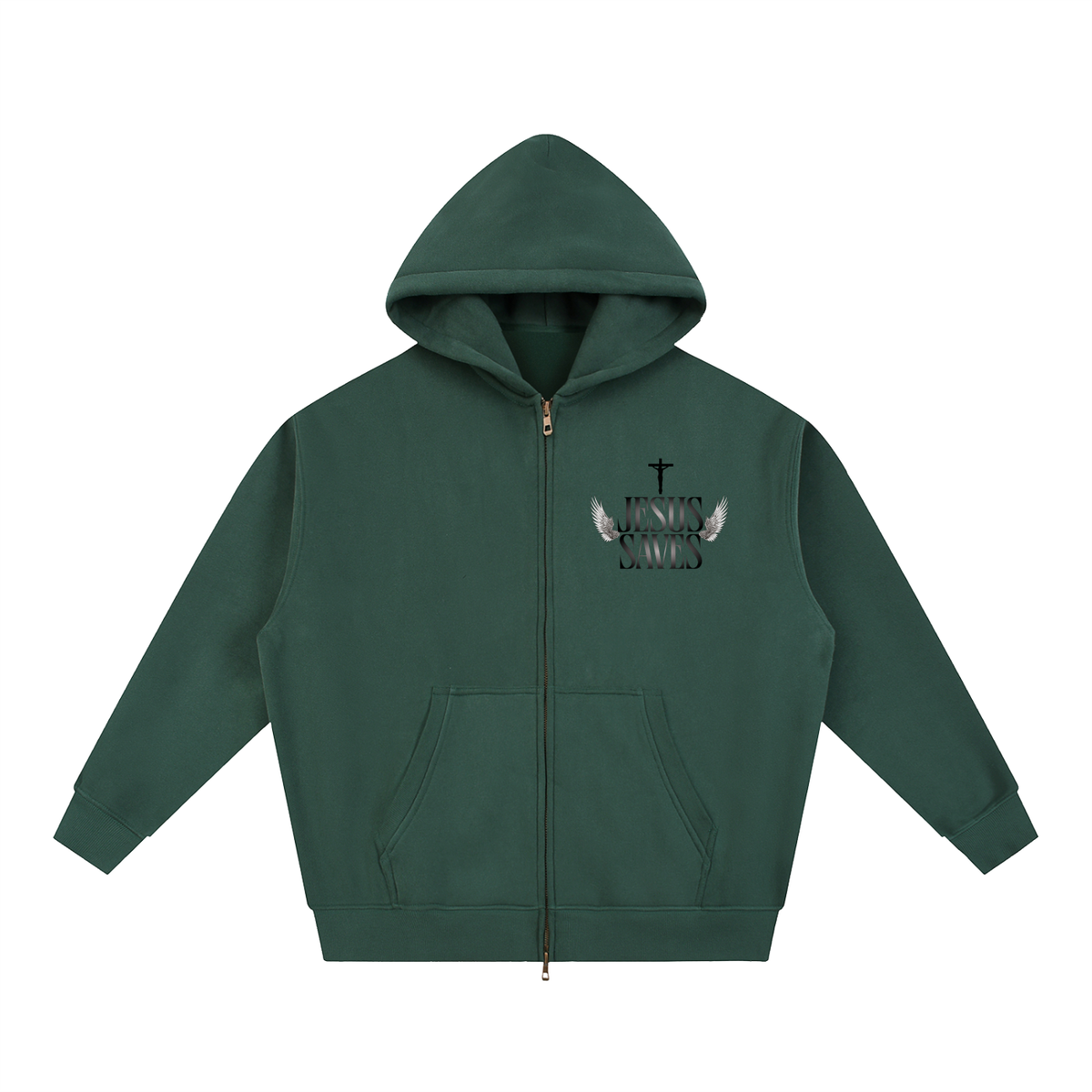 JESUS SAVES NEW ZIP HOODIE