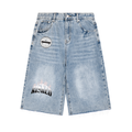 RISKED BLUE JEANS