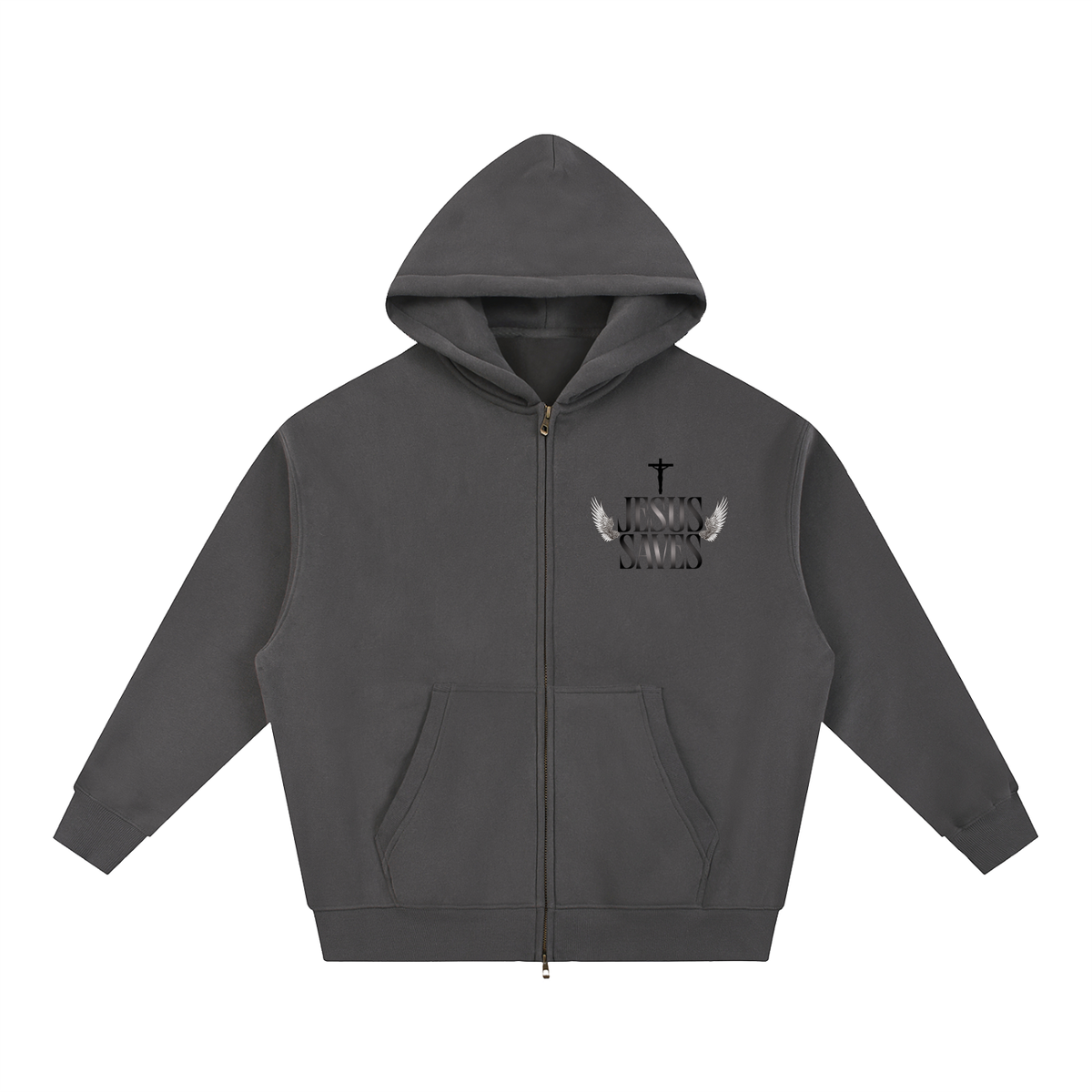 JESUS SAVES NEW ZIP HOODIE
