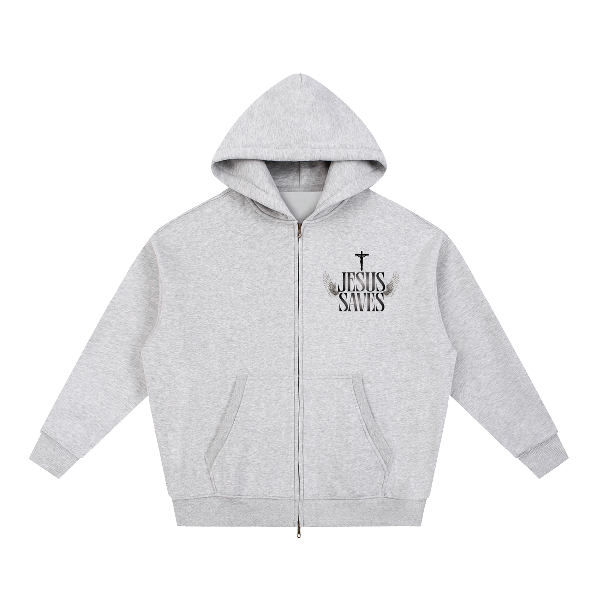 JESUS SAVES NEW ZIP HOODIE