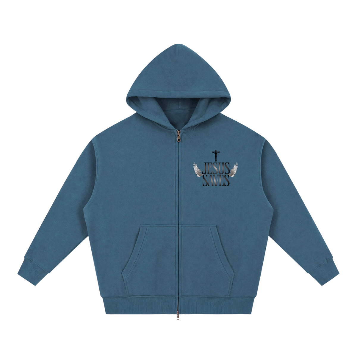 JESUS SAVES NEW ZIP HOODIE