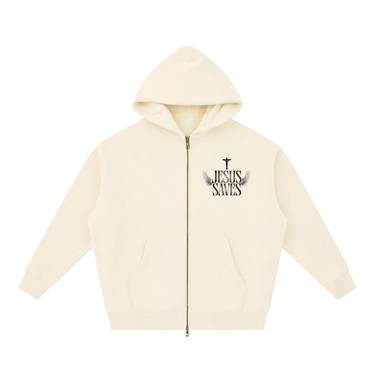 JESUS SAVES NEW ZIP HOODIE